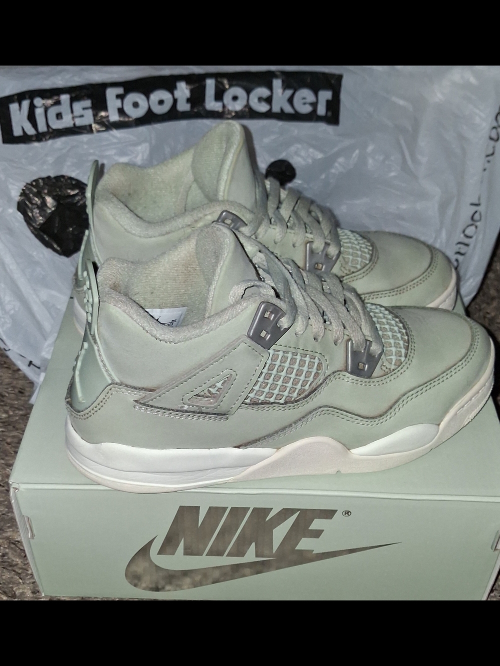Nike Kids Mint Green Basketball-Inspired Sneakers